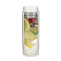 450ml Borosilicate Glass Water Fruit Infuser and Bamboo Lid Bottle